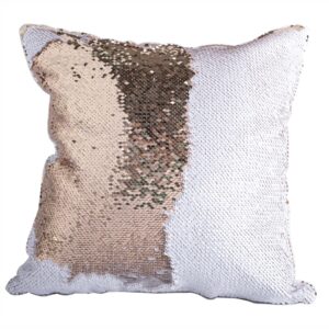 Наволочка с пайетками 40х40см бронза