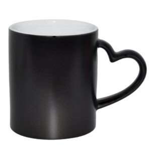 Матовая, ручка «Сердце» 11oz