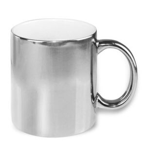 Чашка серебро зеркальная